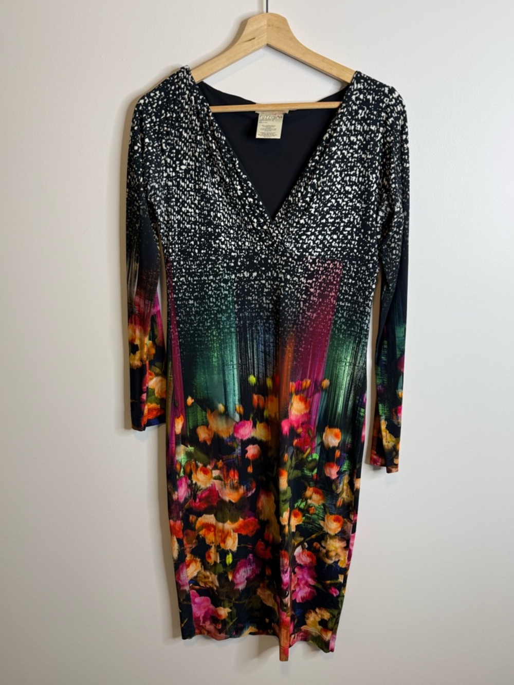 FUZZI dress longsleeve size Large made in Italy